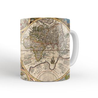 Jan van Doetichum the younger ‘Orbis Terrarum Typus (Double Hemispheric World Map)’ mug