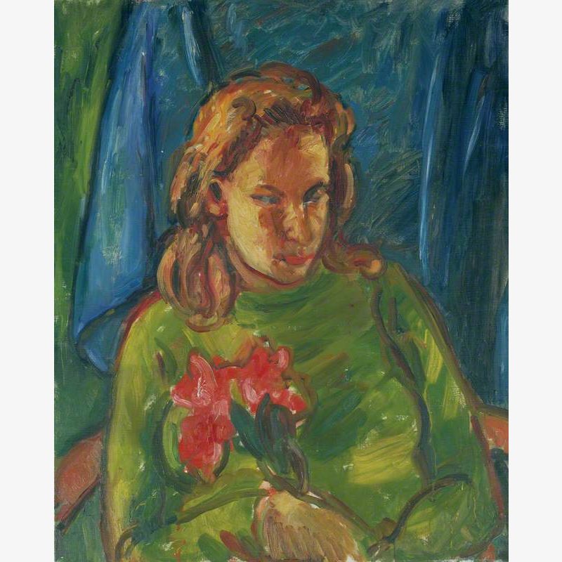 Mary Keene (1921–1981), Holding Red Flowers II