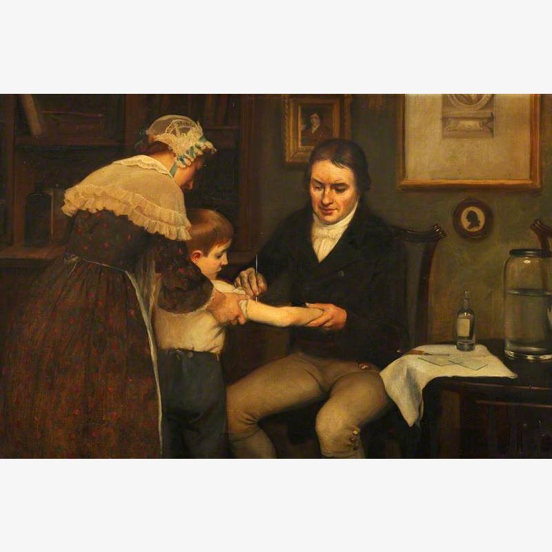 Vaccination: Dr Jenner Performing His First Vaccination, 1796