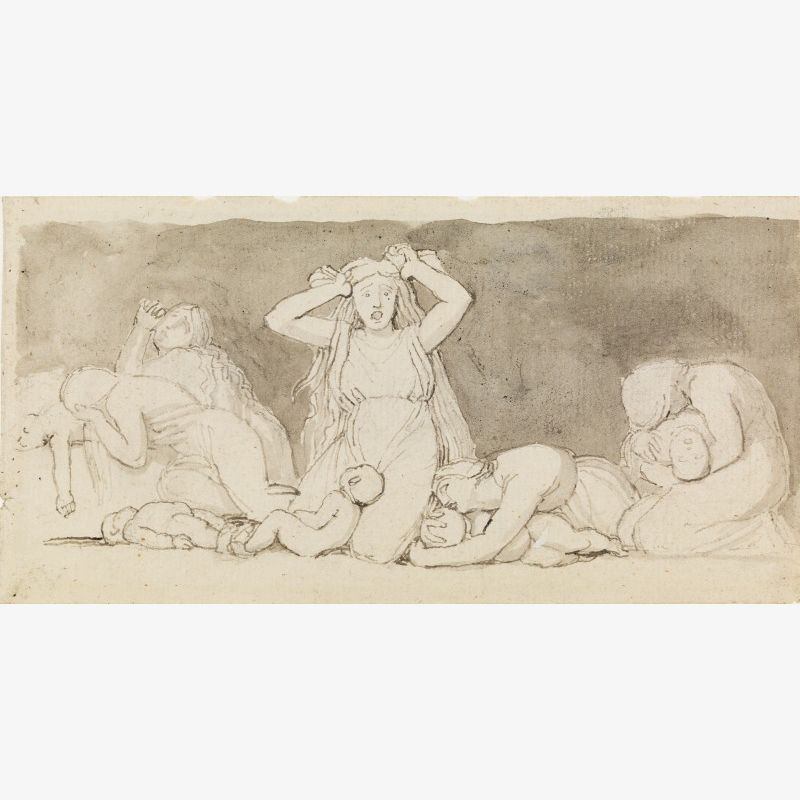 A Frieze of Lamenting Mothers with their Stricken Children