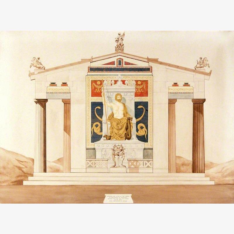 The Temple of Aesculapius at Epidaurus: Cross Section Showing the Statue of the Deity
