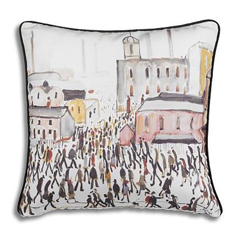 L. S. Lowry ‘Going to Work’ (1959) cushion cover