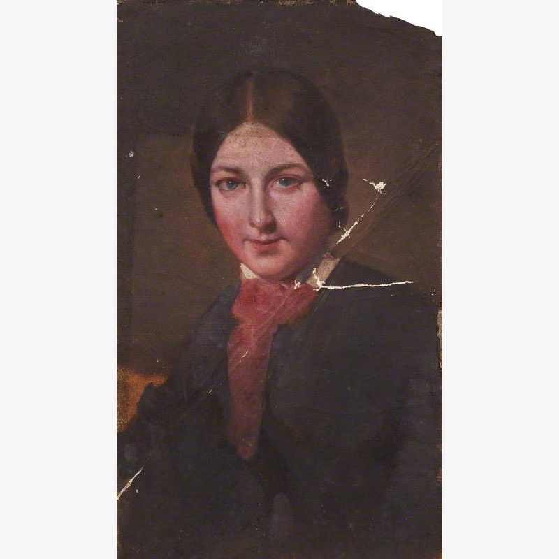 Portrait of a Woman with a Pink Bow