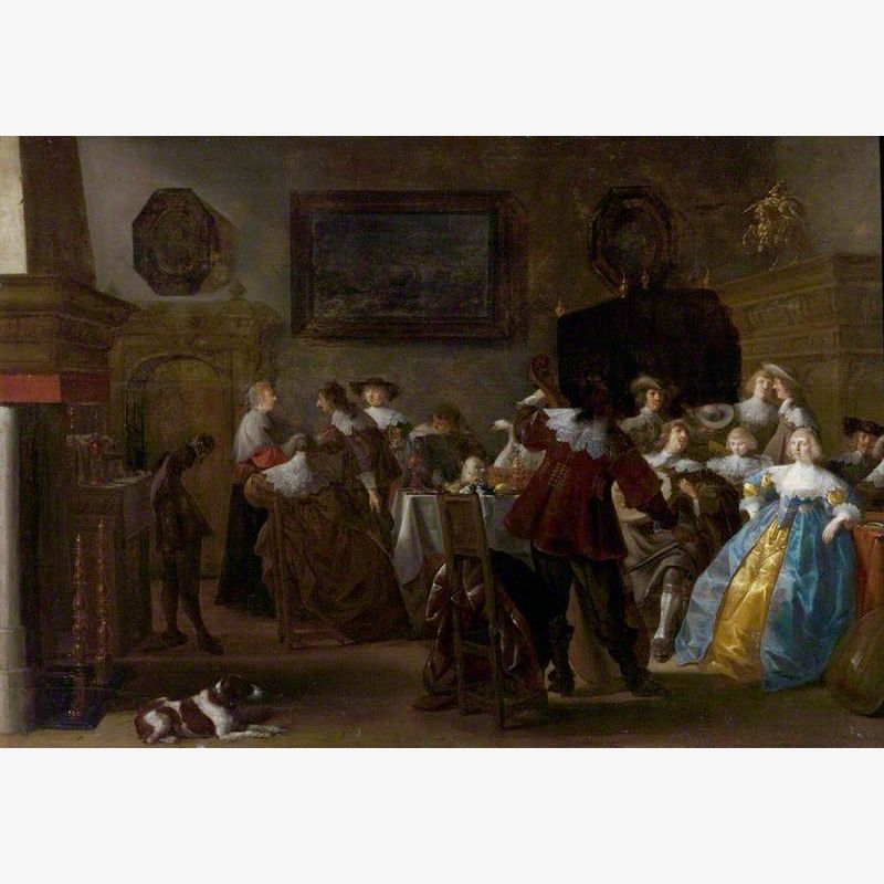 Merry Company (Interior with Cavaliers and Ladies)
