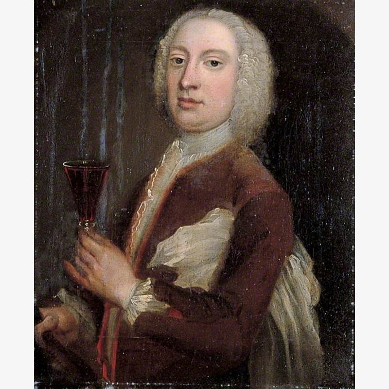 Portrait of a Man Holding a Wine Glass
