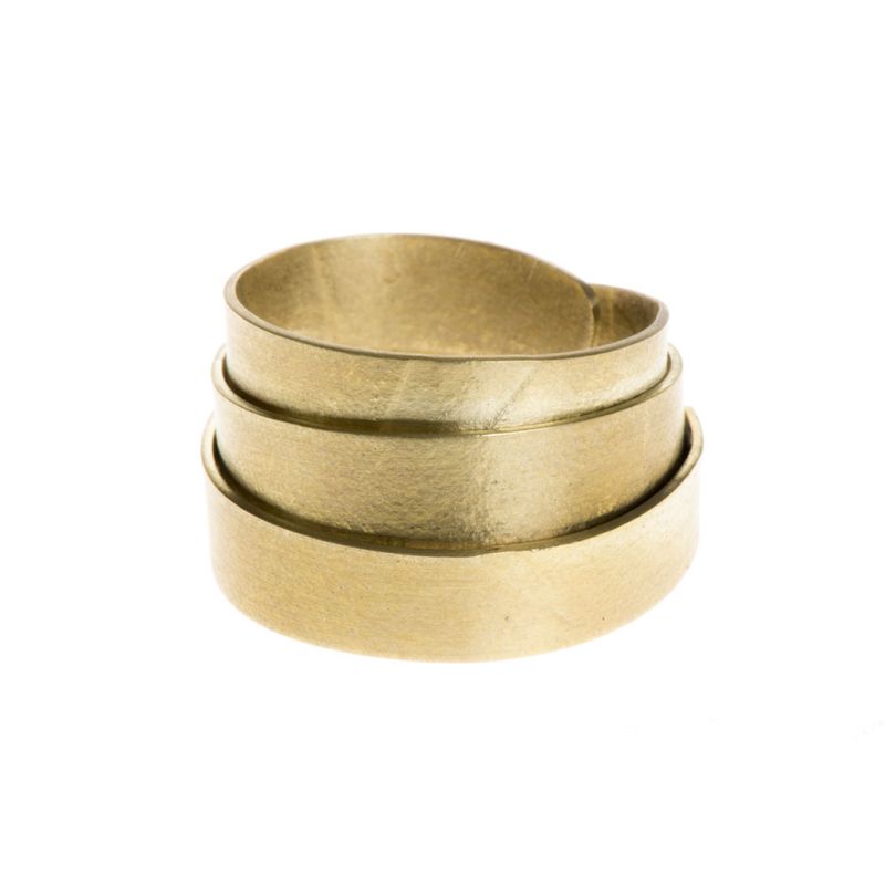 Brass sculptural ring