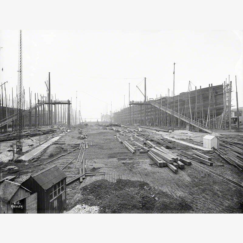 Reconstruction of North Yard No. 8 slip, renumbered 2, for building 'Oceanic'