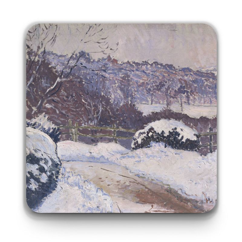 Lucien Pissarro ‘The Dorking Road, Coldharbour, in Snow’ coaster