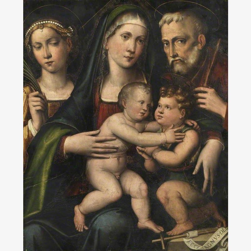 Holy Family with the Infant Saint John and Saint Catherine