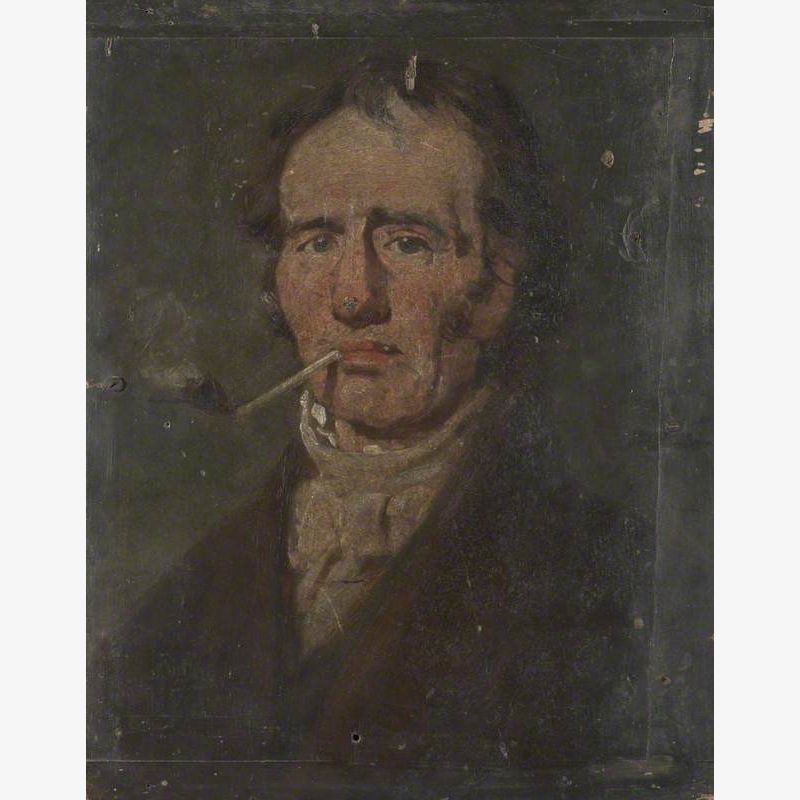 Portrait of a Man Smoking a Clay Pipe