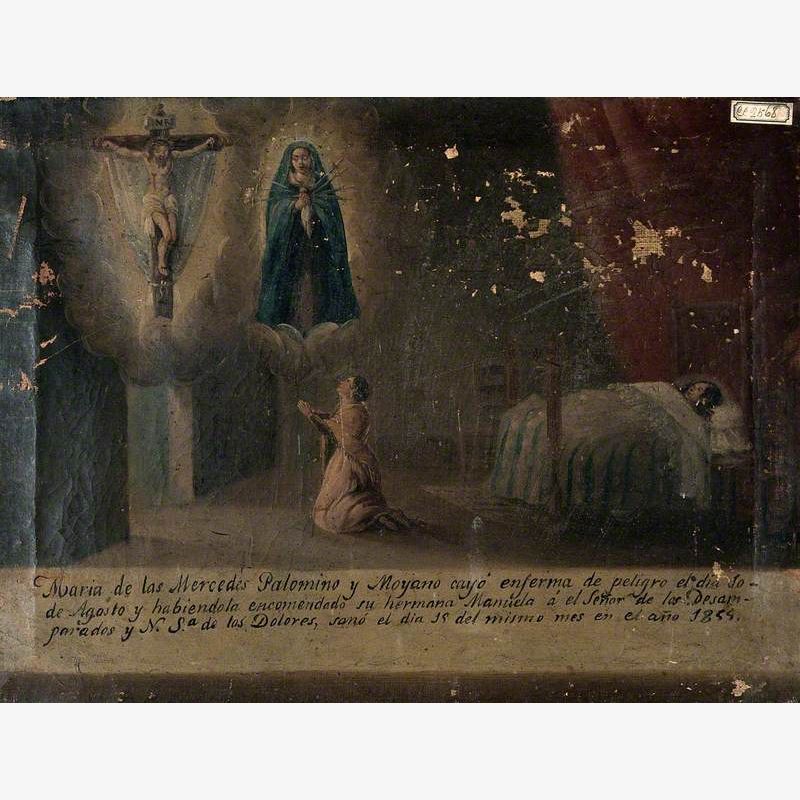 Maria de las Mercedes Palomino y Moyano Being Cured by the Prayers of Her Sister Manuela, 15 August 1855