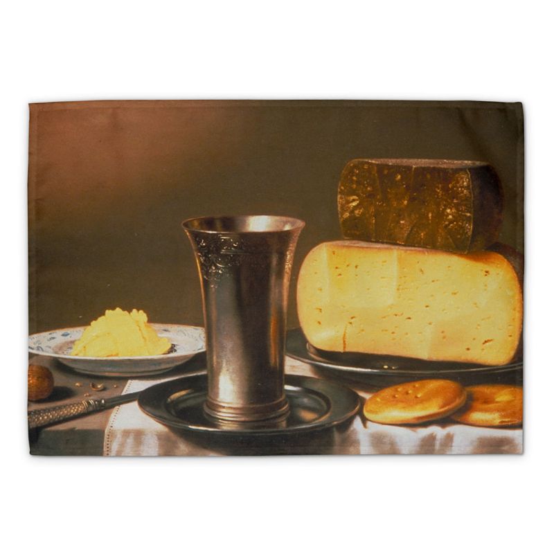 Floris Gerritsz. van Schooten ‘Still Life with Beaker, Cheese, Butter and Biscuits’ tea towel