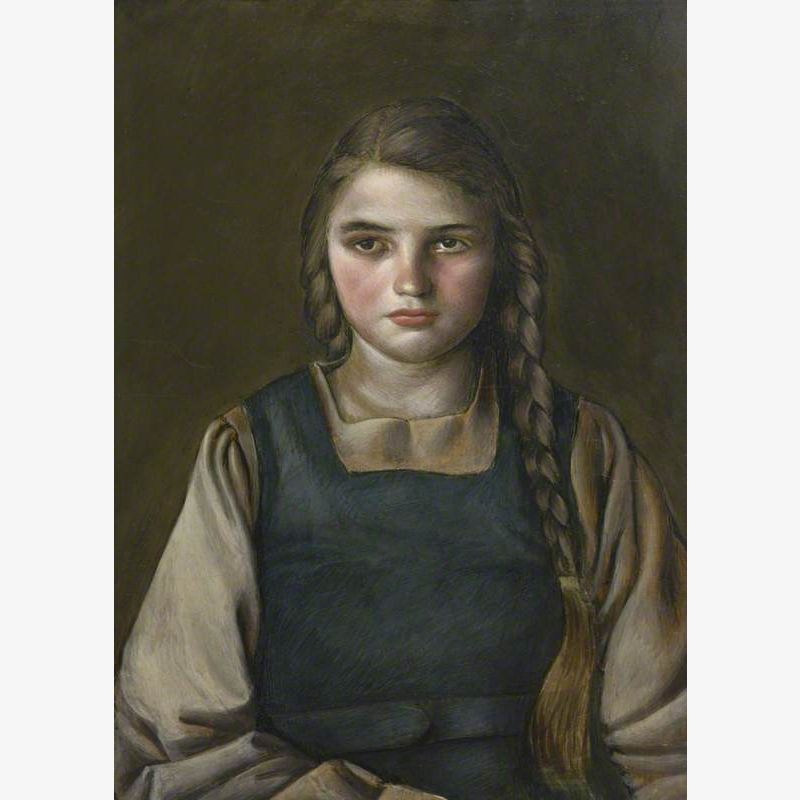 Portrait of a Girl with Plaits