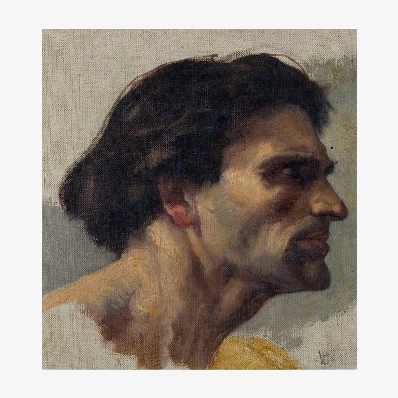 Study of the Head of a Male Model, possibly Alessandro di Marco