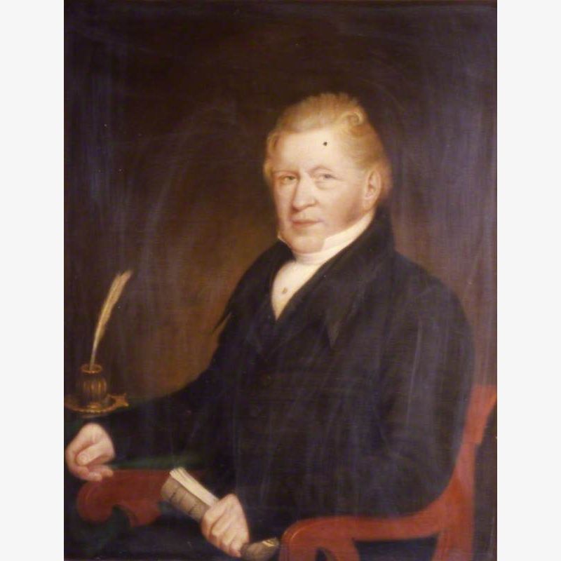 Mr Baskerville of Canterbury Catch Club Holding a Scroll, with a Quill Pen in an Ink Stand