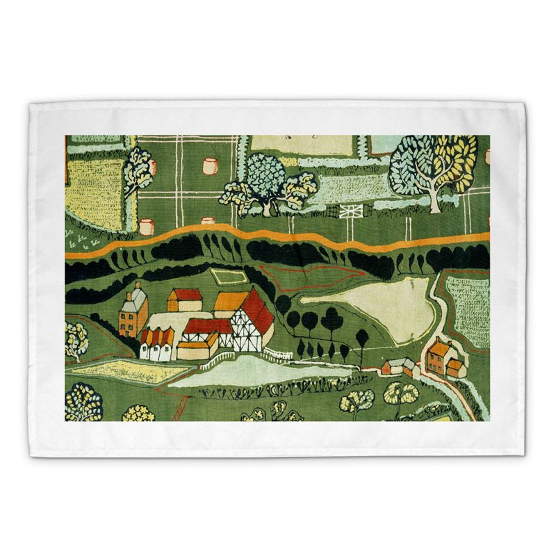 Michael O`Connell `Diversity of British Farming` Cheshire: manor house tea towel