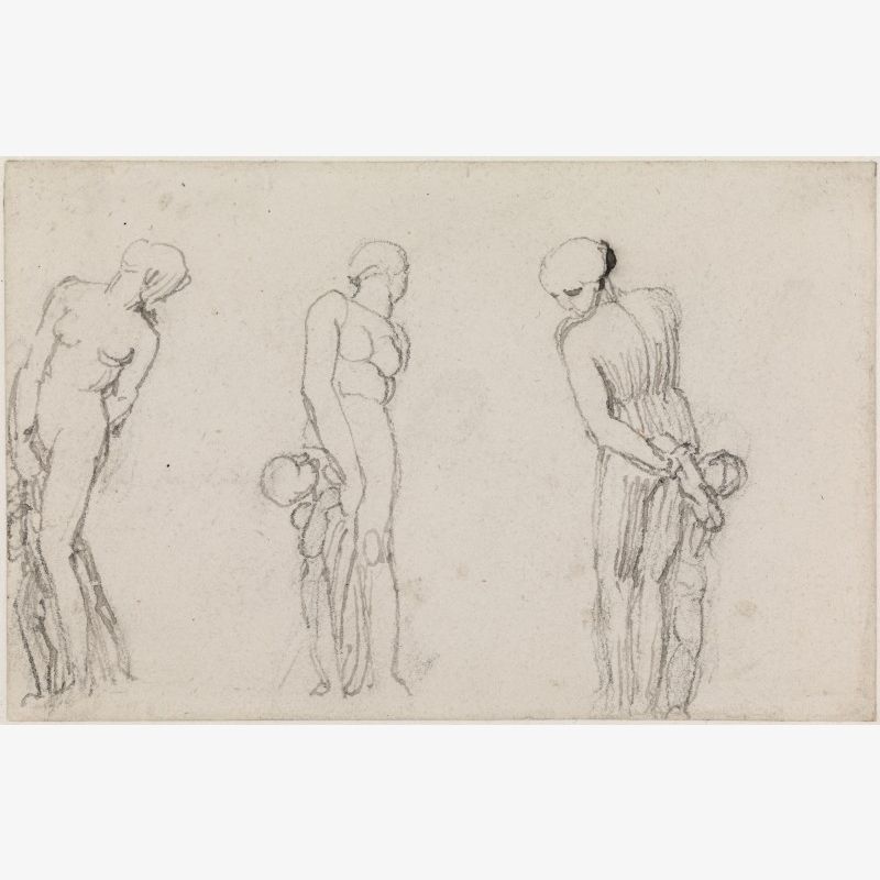 Three Small Studies of a Naked Woman Turning to Swing Her Child Around Her Knees