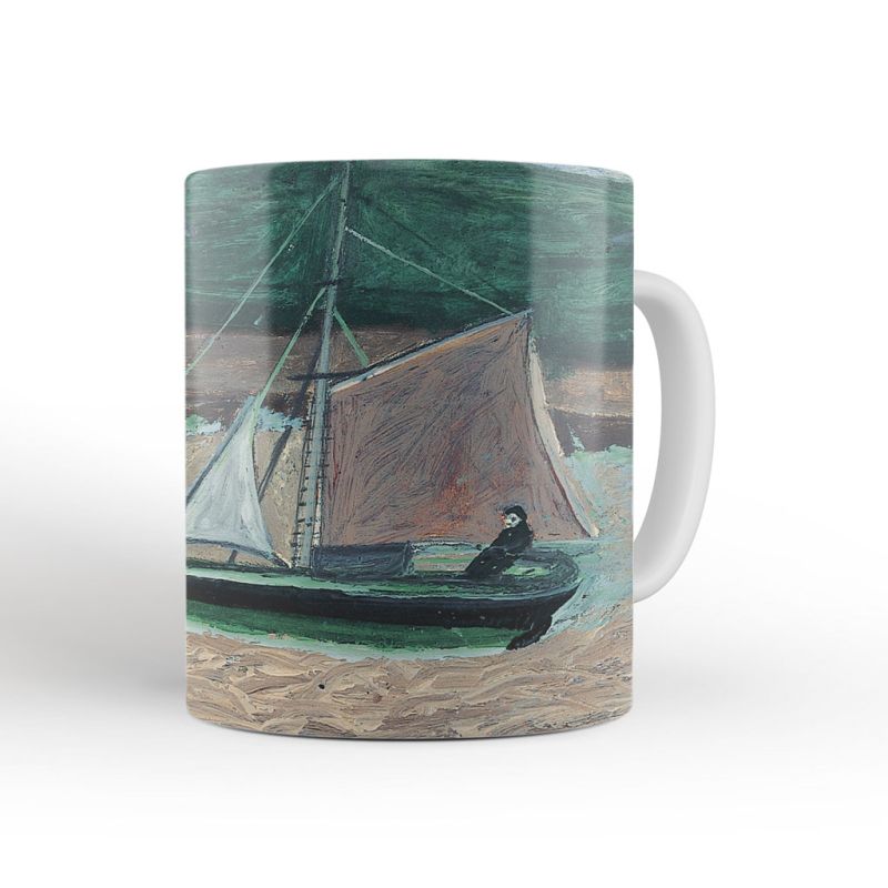 Alfred Wallis 'Yacht, pink and green' mug