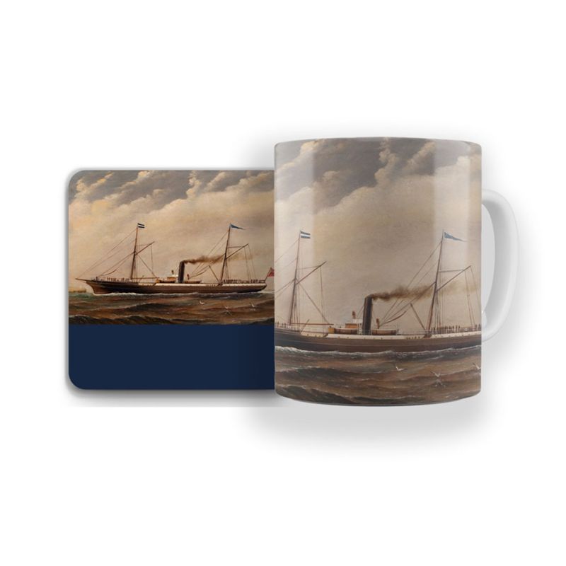 William Leask `SS St Clair` mug and coaster