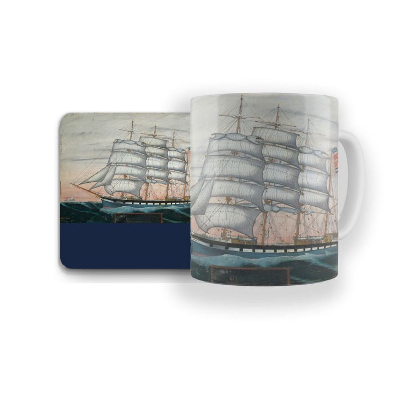 Unknown artist `Thistlebank` mug and coaster
