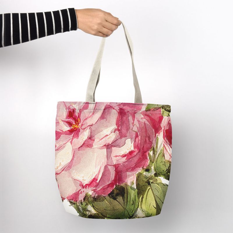 G. Calmard `Pink Camellia (Camellia Species): Flower and Leaves` shopper