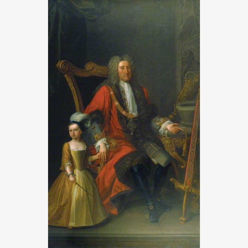 Sir Charles Peers (1661–1736), Lord Mayor of London (1715/1716), and His Daughter Mary (b.1710)