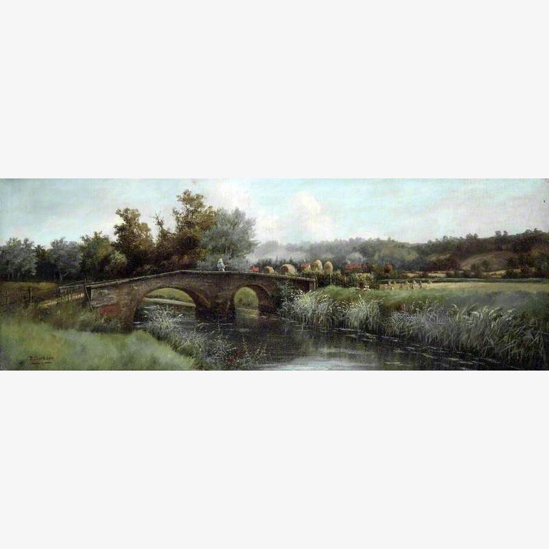 Landscape with a Bridge and Figure at Ganton
