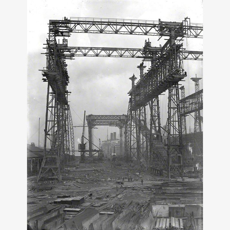 Reconstruction of North Yard slips 2 and 3 and erection of Arrol gantry for building 'Olympic' (400) and 'Titanic' (401)