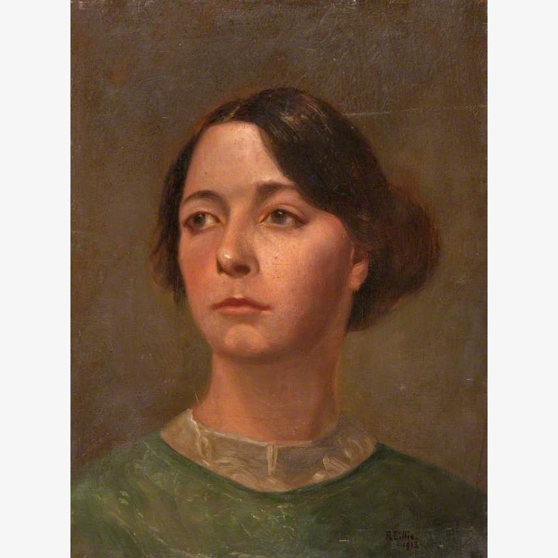 Head of a Young Woman (Green Dress)