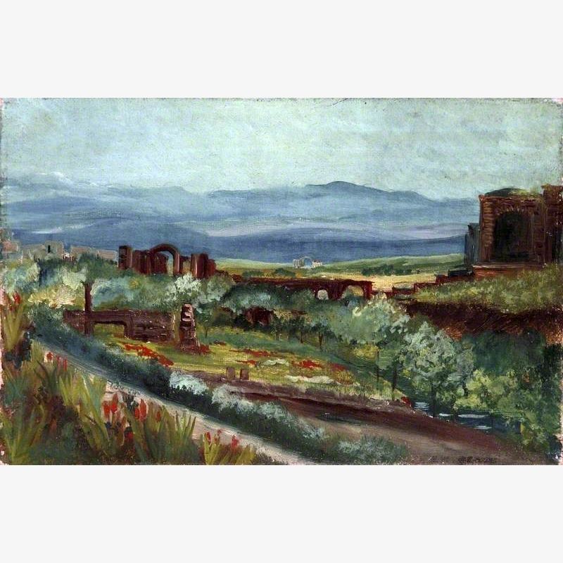 Landscape with Ruins in a Cultivated Valley