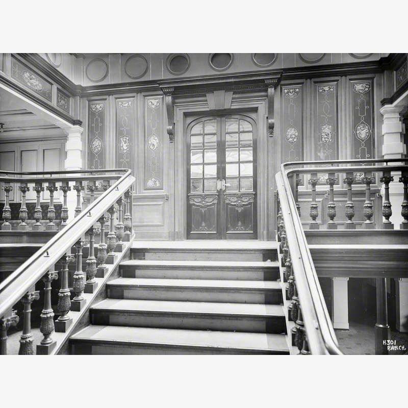 Staircase and door to first class library