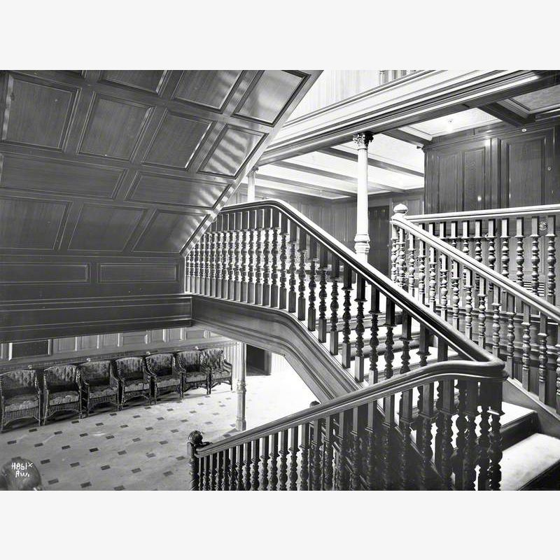 First class staircase (upper) and landing