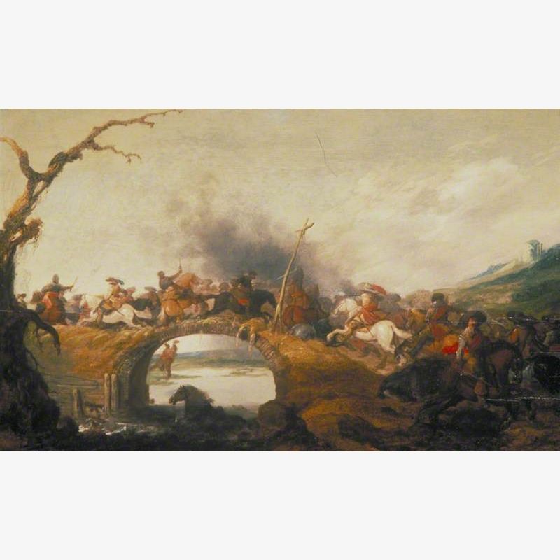 Cavalry Battle on a Bridge