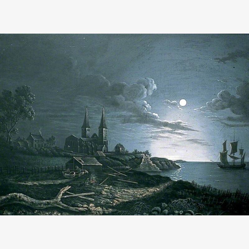 Moonlight Scene off Reculver, Kent, as in 1779