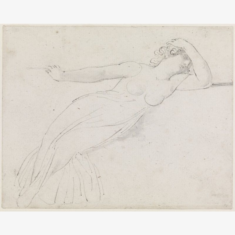 A Reclining Female Figure, Partly Draped
