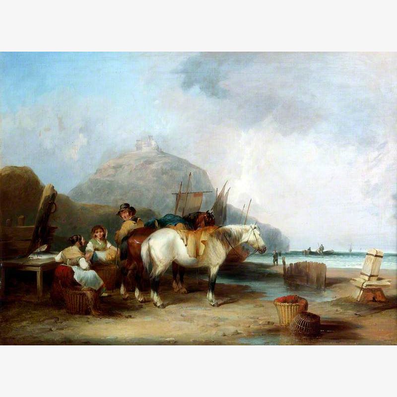 Coast Scene with Figures and Horses
