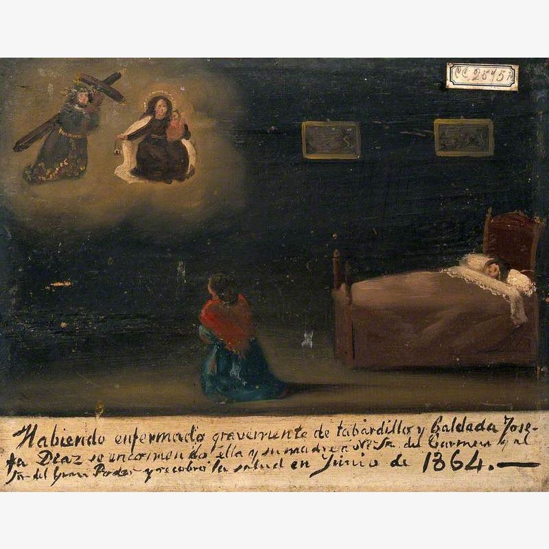 Josefa Diaz, and Her Mother Praying for a Cure of Fever and Lameness, June 1864