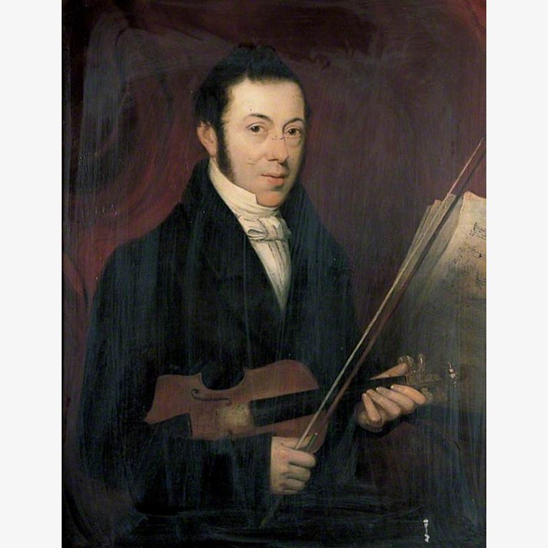 Mr Thomas Goodban (1785–1863) of Canterbury Catch Club with Violin and Music