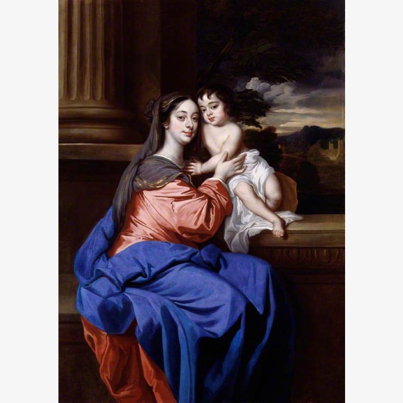 Barbara Palmer, née Villiers, Duchess of Cleveland with her son, Charles Fitzroy, as Madonna and Child