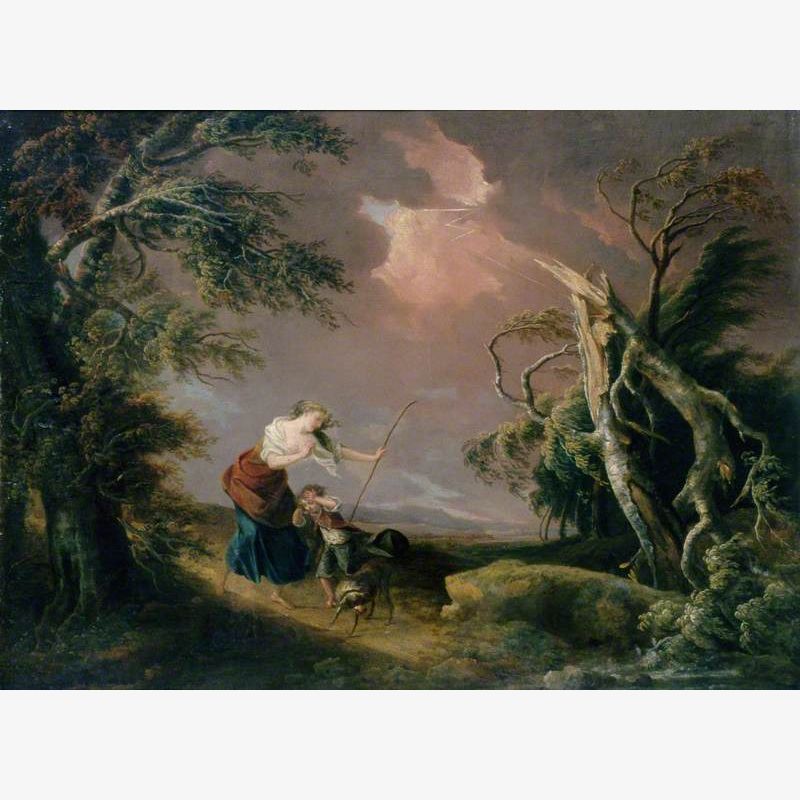 Stormy Landscape with Shepherdess
