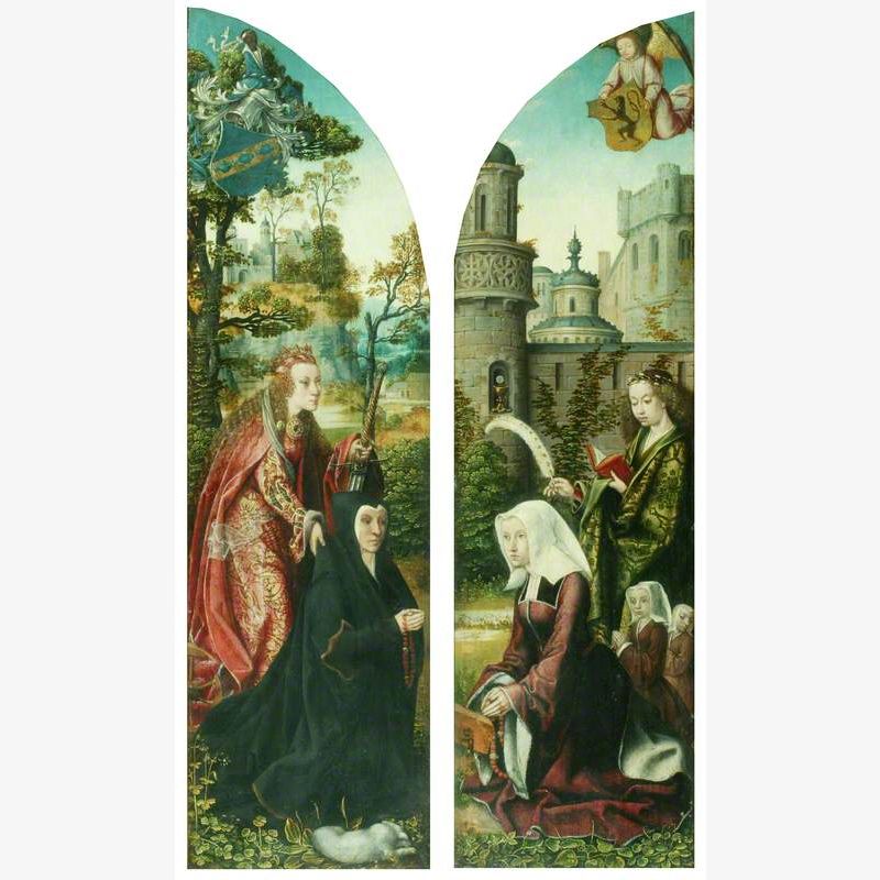 Saint Catherine and Saint Barbara with Donors