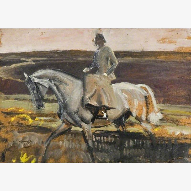 Study for 'Lady Munnings Riding on Exmoor'