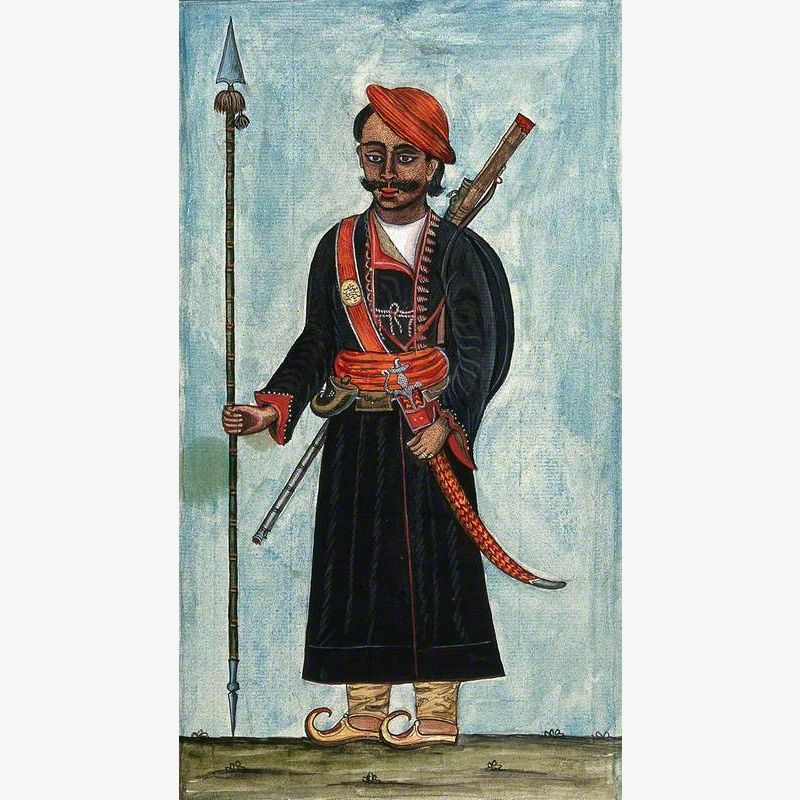 An Indian Guard in His Uniform