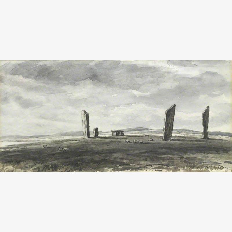 Standing Stones at Stennis, Orkney, Grey Weather