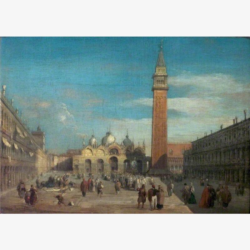 The Piazza, San Marco, Venice (View of the Piazza of San Marco and the Campanile)