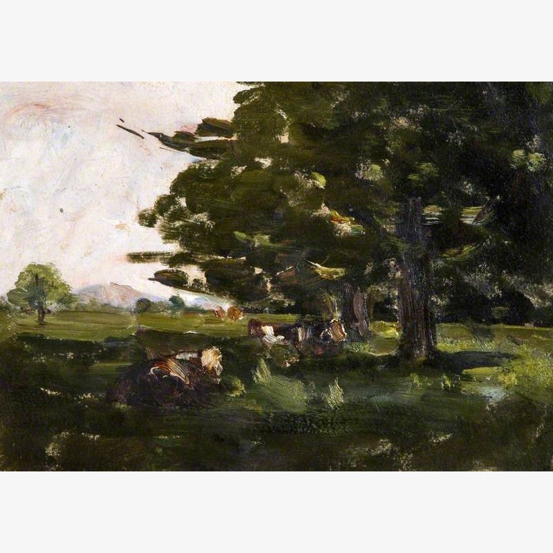 Cows under Trees