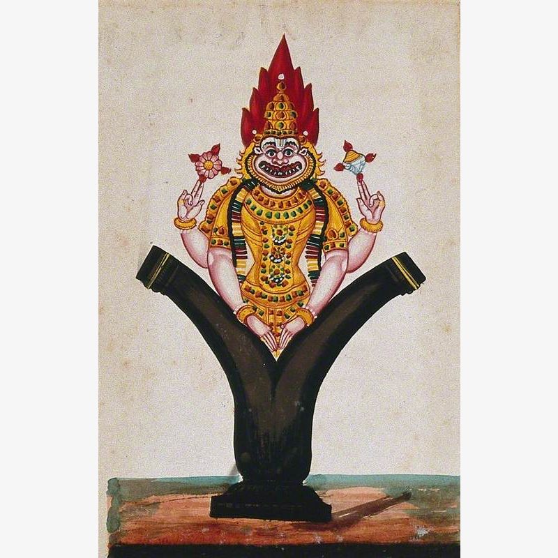 Lord Vishnu in His Avatar as Narasimha