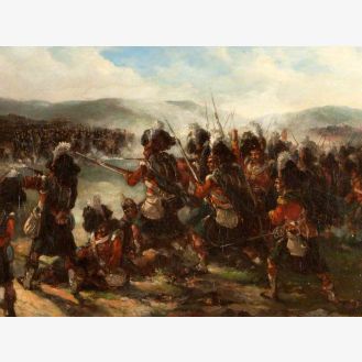 The 79th Cameron Highlanders at the Battle of the River Alma, 1854