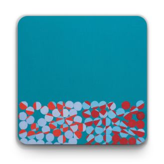 Wilhelmina Barns-Graham ‘Development (Red and Turquoise)’ coaster
