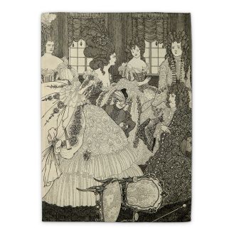 Aubrey Beardsley ‘The Battle of the Beaux and the Belles’ tea towel